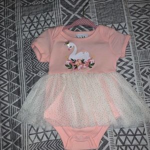 Tutu onesie with baby swan